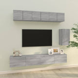 6 Piece TV Cabinet Set Grey Sonoma Engineered Wood 3114620