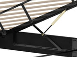 Ottoman Bed Frame Black King Size Faux Leather 3403066