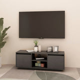 TV Cabinet Grey 110x30x40 cm Solid Pinewood 809902