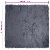 Faux Sheepskin Rug TAFALLA Anthracite 200 x 200 cm Polyester 42021599