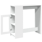 ZNTS Bar Table with Racks White 101x40x103.5 cm Engineered Wood 854364