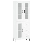 Highboard White 69.5x34x180 cm Engineered Wood 3198601