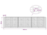 Gabion with 5 mm Wire and 5x10 cm Mesh 300x20x100 cm 3464544