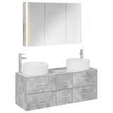Bathroom Furniture Set 4 pcs Concrete Grey 3407106