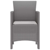 Garden Chair 4 pcs Light Grey 53 x 49 x 85 cm Polypropylene 847485