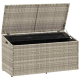 Garden Storage Box Light Grey 110x50x58 cm Poly Rattan 4104073