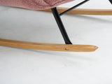 Mid Century Modern Teddy Fabric Tufted Upholstered Rocking Chair Padded Seat For Living Room W139760758