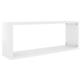 ZNTS Wall Cube Shelf 6 pcs High Gloss White 60x15x23 cm Engineered Wood 807153