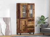 Highboard with Drawer 2 pcs Old Wood Engineered Wood 3415767