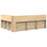 Bookcase Bed with Shelf Sonoma oak 140 x 200 cm Engineered Wood 3335730