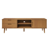 TV Cabinet MOLDE Brown 158x40x49 cm Solid Wood Pine 4013412