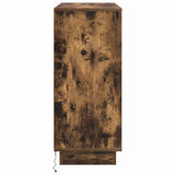 LED Sideboard Smoked Oak 90 x 32 x 75 cm Engineered Wood 869686