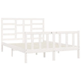 Bed Frame without Mattress White 120x200 cm Solid Wood Pine 3107609