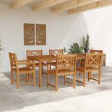 Garden Dining Set 7 pcs Brown Solid Acacia Wood 3375660