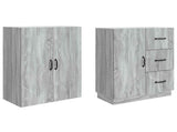 Cabinet Set 2 pcs Grey Sonoma Engineered Wood 3416823