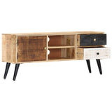 TV Cabinet 115x30x47 cm Solid Mango Wood 282878