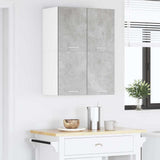 Hanging Cabinet 2 pcs Concrete Grey and White 60 x 31 x 40 cm 884169