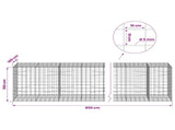 Gabion with 5 mm Wire and 10x10 cm Mesh 850x100x100 cm 3465323