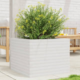 Garden Planter White 60x60x45.5 cm Solid Wood Pine 847249