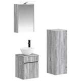 Bathroom Furniture Set 4 pcs Grey Sonoma 3407468