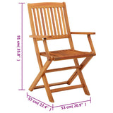 Garden Chair Set of 4 Natural wood colour Solid eucalyptus wood 312450