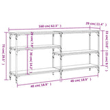 Console Table Grey Sonoma 160x29x75 cm Engineered Wood 834088