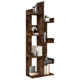 Book Cabinet 48x25.5x140 cm Smoked Oak Engineered Wood 816005