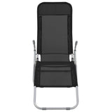 Folding Sun Loungers 2 pcs Textilene Black 44338