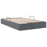 Storage Bed with Mattress Dark Grey 120 x 200 cm Velvet 3370083