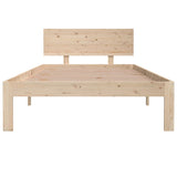 Bed Frame without Mattress Solid Wood Pine 100x200cm 810485