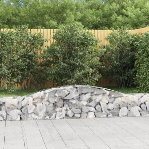 Arched Gabion Baskets 8 pcs 400x30x40/60 cm Galvanised Iron 3146833