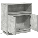 LED Sideboard Concrete grey 71 x 34.5 x 75 cm Engineered Wood 869653