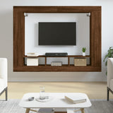 TV Cabinet Brown Oak 152x22x113 cm Engineered Wood 833729
