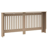 Radiator Cover 2 pcs Brown 172 x 19 x 81.5cm Engineered Wood 3403236
