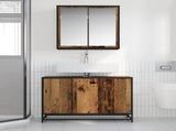 Bathroom Furniture Set with Door 2 pcs Old Wood Engineered Wood 3402357
