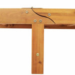 Sun Lounger Reclining Red 200 x 67 x 84cm Solid Acacia wood 4105531