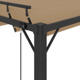 313928 Gazebo with Louvered Roof 3x4 m Taupe Fabric and Aluminium