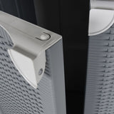 Trash Bin with 2 Doors Grey 65x45x88 cm PP 364058