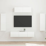 TV Cabinet 5 pcs High Gloss White 3409172