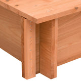 Sandbox with Roof Firwood 112x112x112 cm 316474
