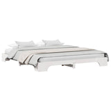 Bed Frame White 200 x 200 cm Solid Pine Wood 872849