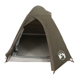 ZNTS Camping Tent Dome 2-Person Brown Waterproof 4009613