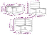 Outdoor Sofa Set 6 pcs Natural Solid Acacia Wood 3385065