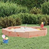 Sandbox with Seats Octagon Solid Wood Douglas 825021