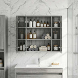 Bathroom Mirror Cabinet Grey Sonoma 73.5 x 16 x 62.5 cm 889172