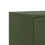 Bedside Cabinets 2 pcs Olive Green 36x39x43.5 cm Steel 846623