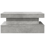 Coffee Table with LED Lights Concrete Grey 90x50x40 cm 839850