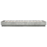 Bed Frame with LED Concrete Grey 80 x 200 cm Engineered Wood 8009008