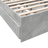 Bed Frame with Drawers without Mattress Concrete Grey 100x200 cm 3280674