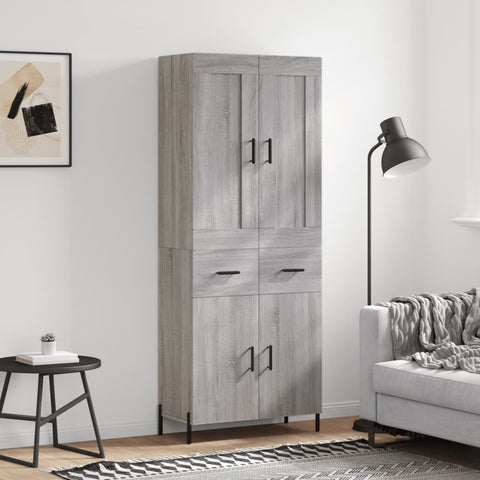Highboard Grey Sonoma 69.5x34x180 cm Engineered Wood 3199887